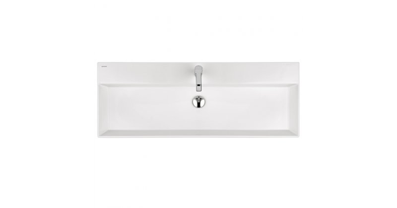 LAVABO NOVELDA PLUS MURAL 120x46 CON ORIFICIO BLANCO