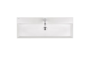 LAVABO NOVELDA PLUS MURAL 120x46 CON ORIFICIO BLANCO