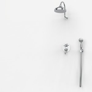 CONJUNTO DUCHA 1866 CLASICA EMPOTRADO 2 VIAS CROMO