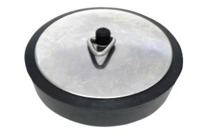 TAPON LAVABO GOMA CON EMBELLECEDOR INOX 44MM