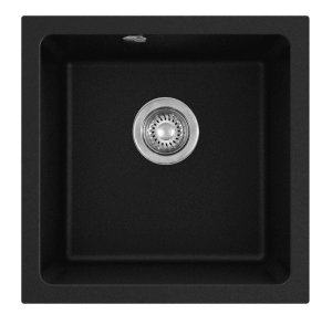 FREGADERO GRANITO TRIPLE INSTALACION 1C 460x460 NEGRO