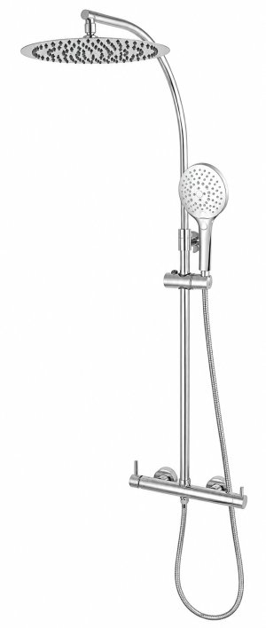 CONJUNTO DUCHA MINI TUBO EXTENSIBLE Ø300mm CROMO