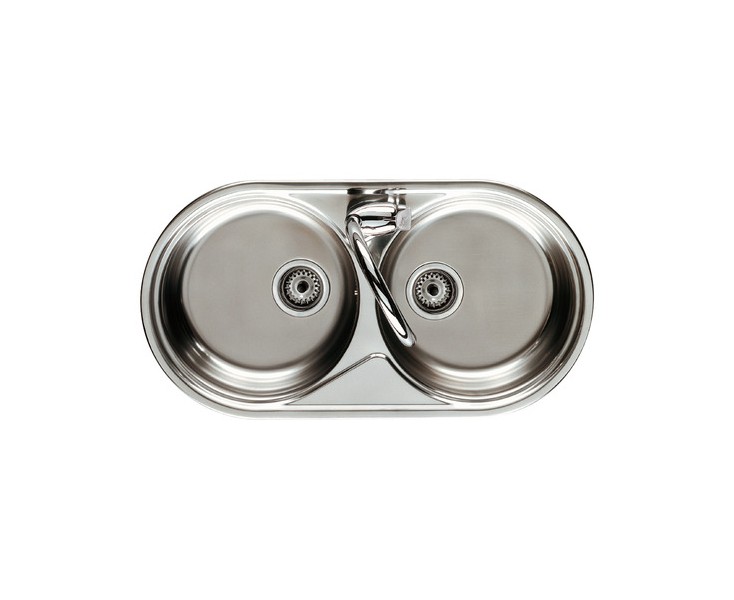 SINK INOX DUO-80 84x44 2C.