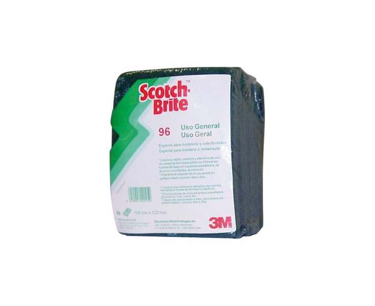 SCOTCH BRITE ESTROPAJO FIBRA.VE.15x19CMx15U 96158190