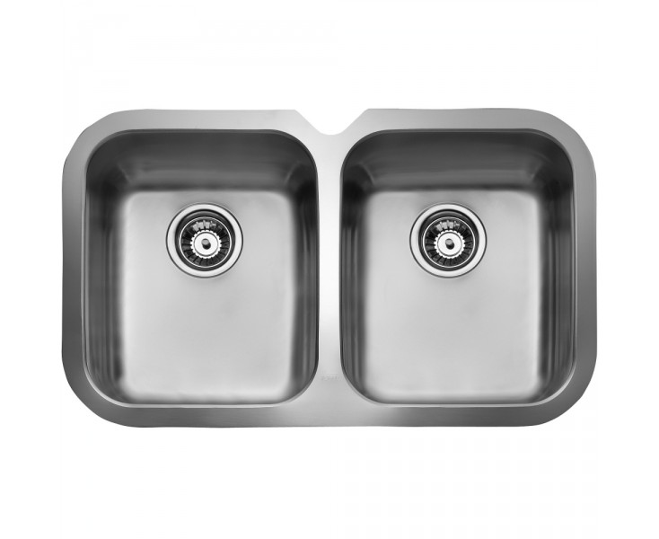 FREGADERO INOX BE 765x45 2C. B/ENCIMERA