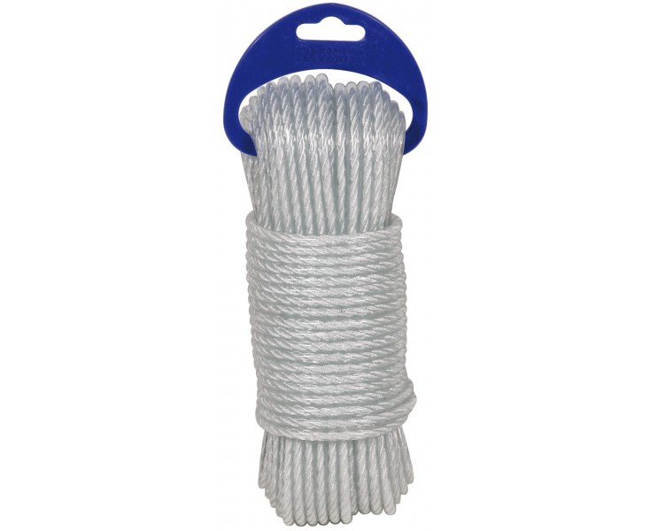 CUERDA PE PLASTIFICADA BLANCA 5MM-25 MT ROMBULL