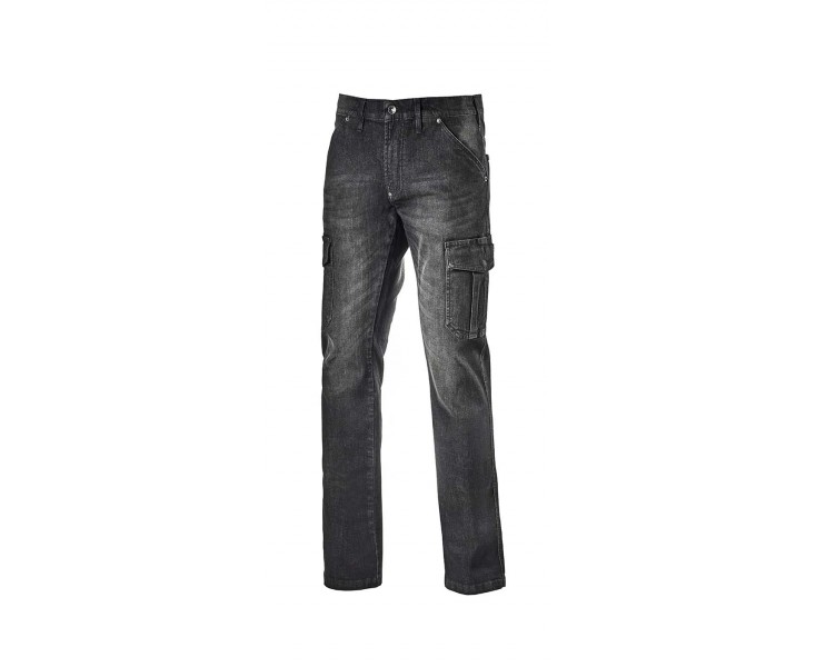 PANTALON CARGO STONE ISO LAVADO NEW BLACK-C6208 T-33