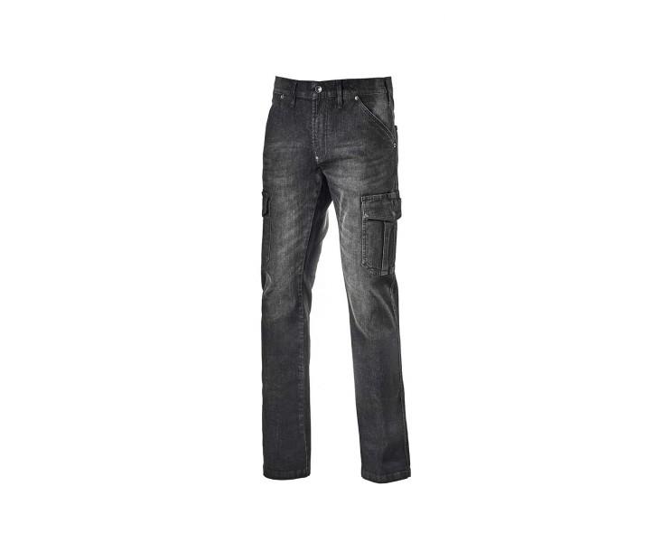 PANTALON CARGO STONE ISO LAVADO NEW BLACK-C6208 T-34