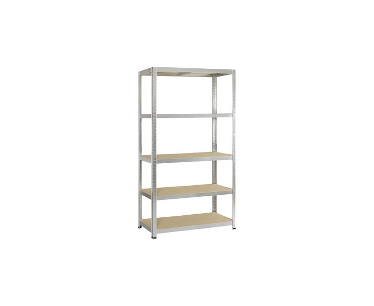 STAINLESS STEEL 5 SHELVES WOOD 200x100x40 