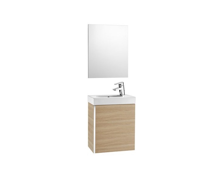PACK MUEBLE MINI 0450 LAVABO ESPEJO ROBLE 