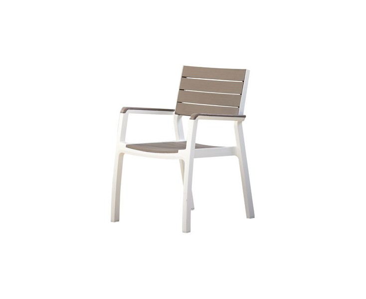SILLON RESINA CON BRAZOS BLANCO/CAPUCHINO HARMONY OFERTA
