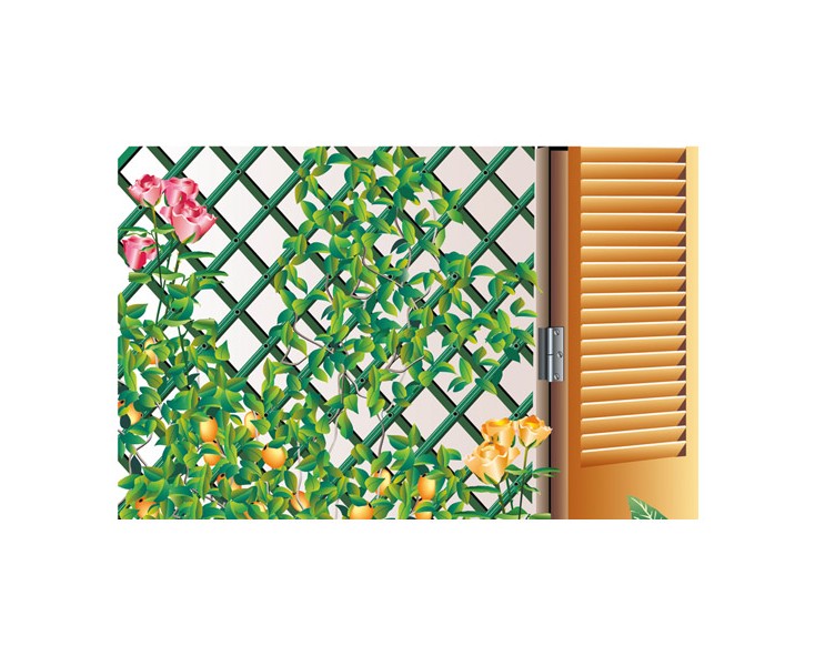 CELOSIA EXTENSIBLE PLASTICO TRELLIS 1x2 VERDE 