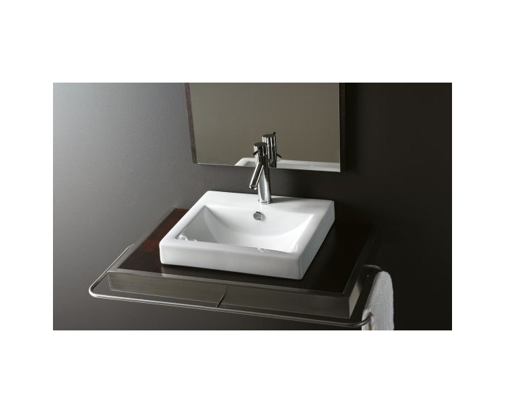LAVABO CAPRI S / ENCIMERA 500x445x160 BL.