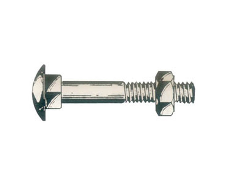 SCREW DIN 603 ZIN 4.6 C / NUT 8x30