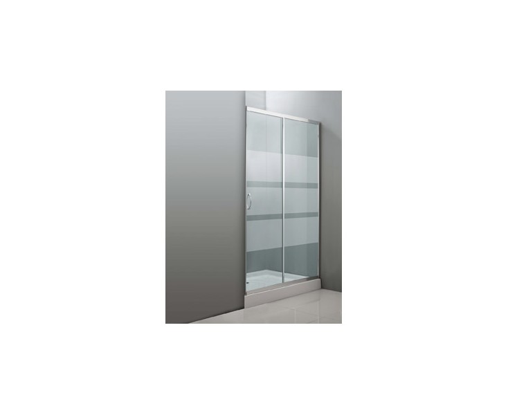 FRONTAL DUCHA CRISTAL SERIGRAFIA 120CM-CROMO OFERTA