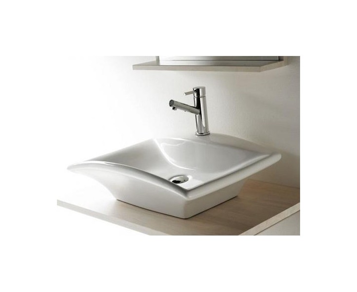 LAVABO SEVILLA S / ENCIMERA 61.5x45x18.5 BL.