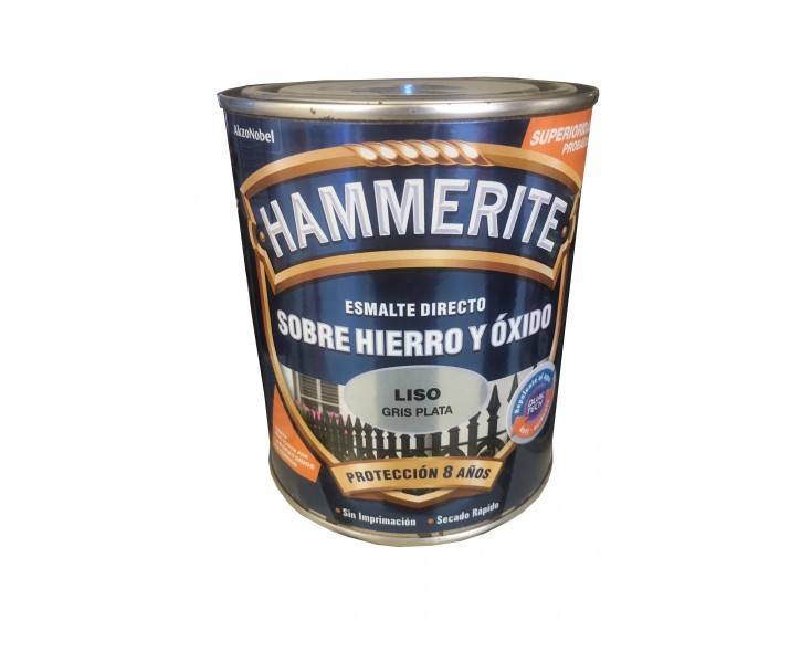 HAMMERITE LISO 250ml. GRIS PLATA