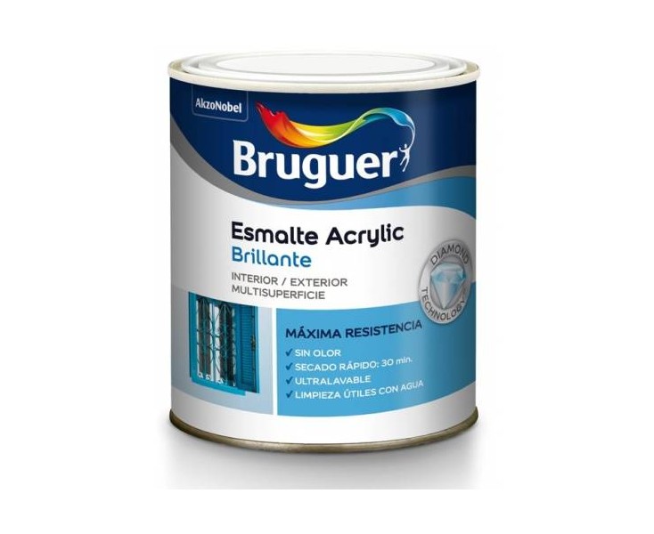BRILLIANT ACRYLIC ENAMEL BRIGHT WHITE 250ml 