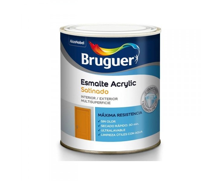 BRUGUER ESMALTE ACRILICO BLANCO SATINADO LAC. 750ml 