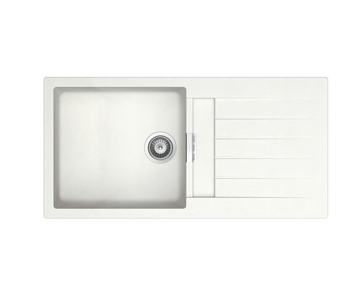 SINK QUARZEX OSLO 100 1000x500x200 1C.1E. WHITE