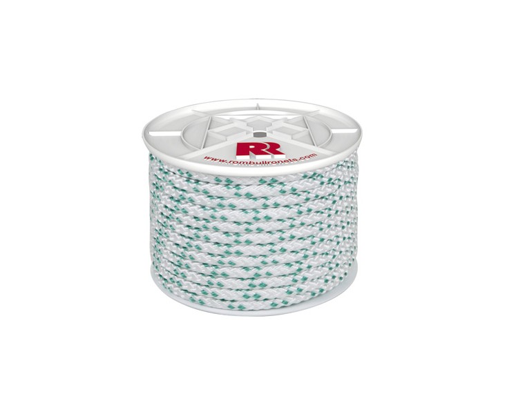 BRAIDED POLYPROPYLENE ROPE 10MM-100MT WHITE ROMBULL