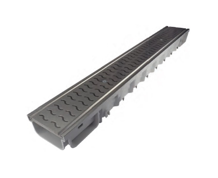 CANAL GRIS 100x75+REJ.INOX 304 CUBRE-ONDA BLOCK