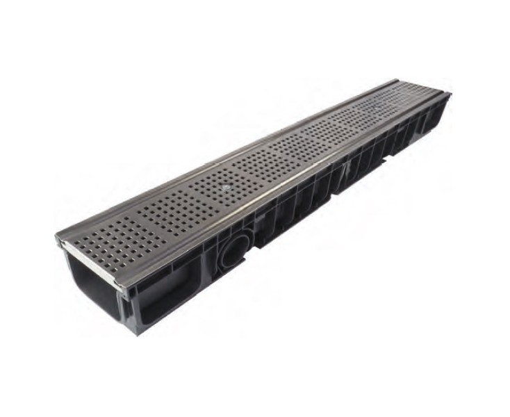 CHANNEL PE 100x95x1000 + REJ.INOX 304 COVER-CUAD BLOCK