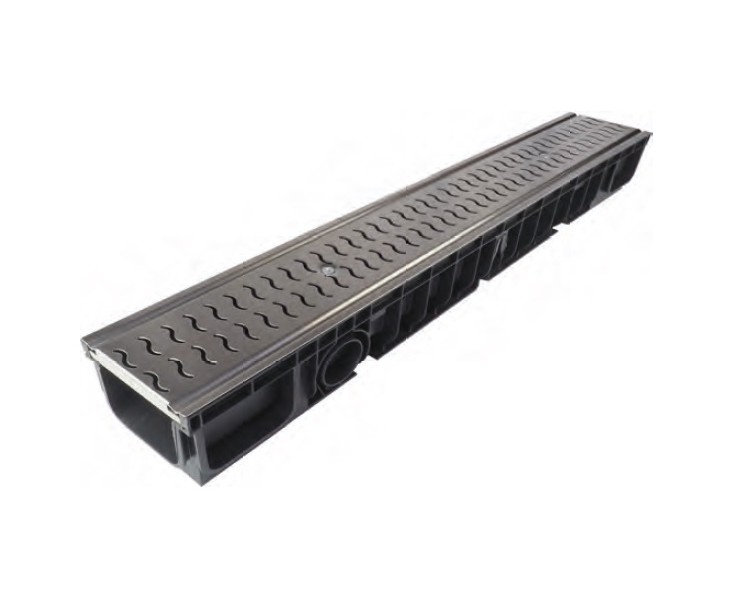 CANAL PE 100x95x1000+REJ.INOX 304 CUBRE-ONDA BLOCK
