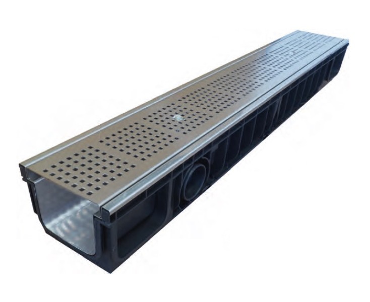 CANAL PEH 130x95x1000+REJ.INOX 304 CUBRE-ONDA+CUER