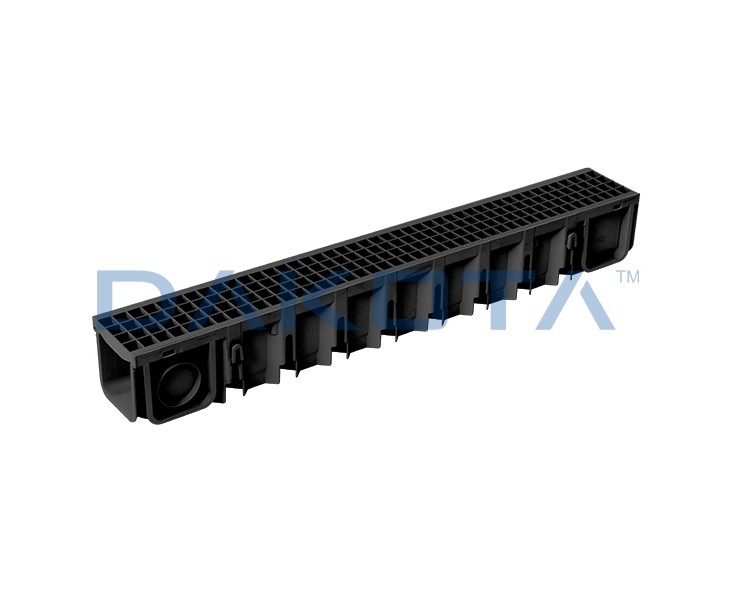 CANALON PP PLUS 100x13x12 BLACK HIGH