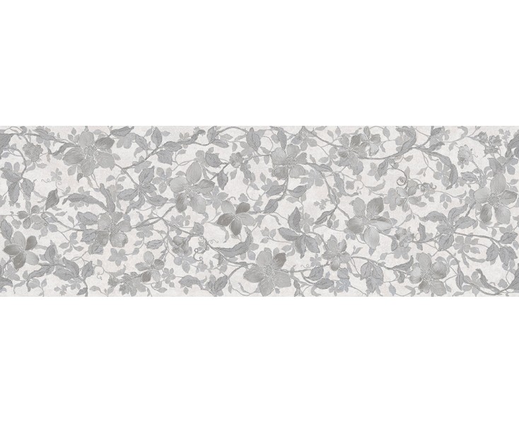 FLORAL GREY RECT. 30x90