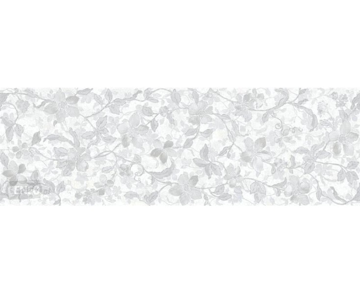 FLORAL WHITE RECT. 30x90