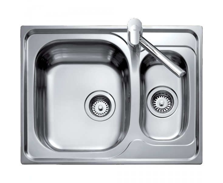 FREGADERO INOX UNIVERSO 65x50 1 1/2C. C/ORIFICIO PARA GRIFO