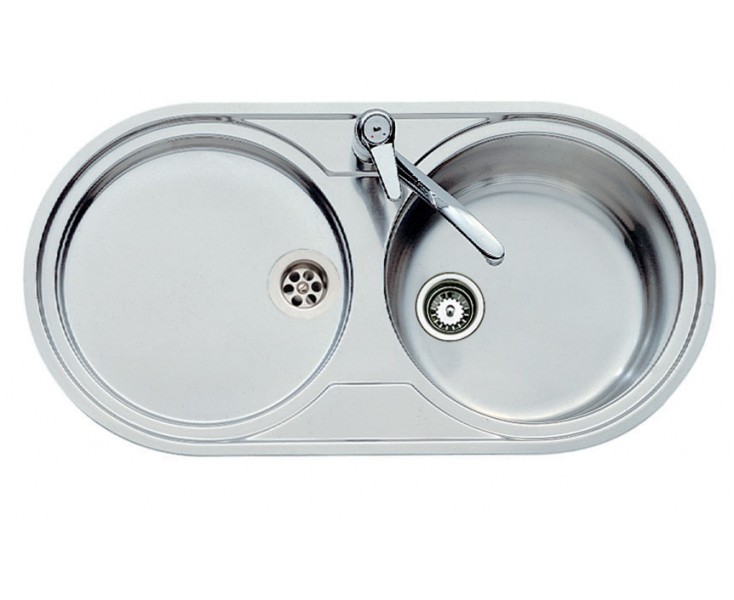 FREGADERO INOX DUETTA 92x48 1C.1E.