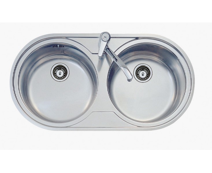 FREGADERO INOX DUETTA 92x48 2C.