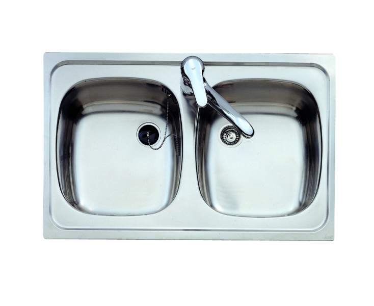 FREGADERO INOX E/50 80x43.5 2C.