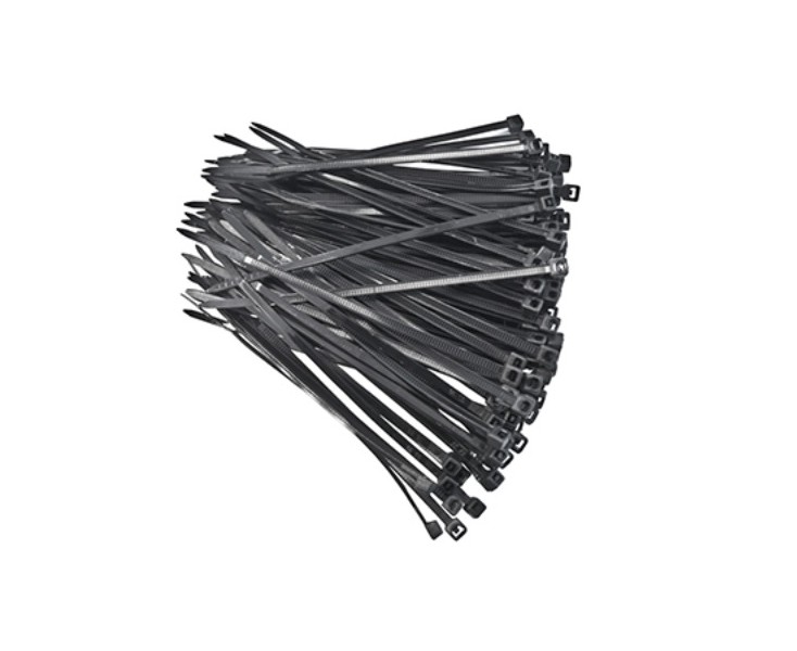 BRIDA NY NEGRA  7.6x450 BOLSA 100UD