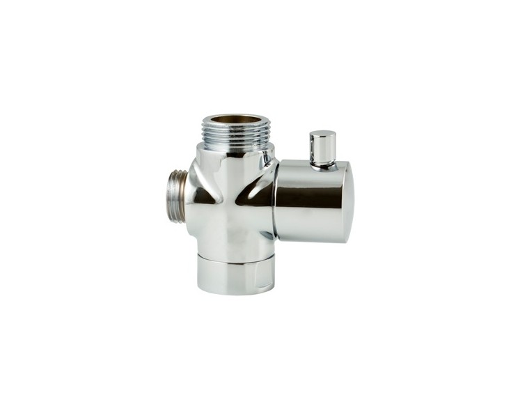 INVERSOR 1/2 VUELTA DUCHA EXTERNO 1/2" A 3/4" LATON CROMO