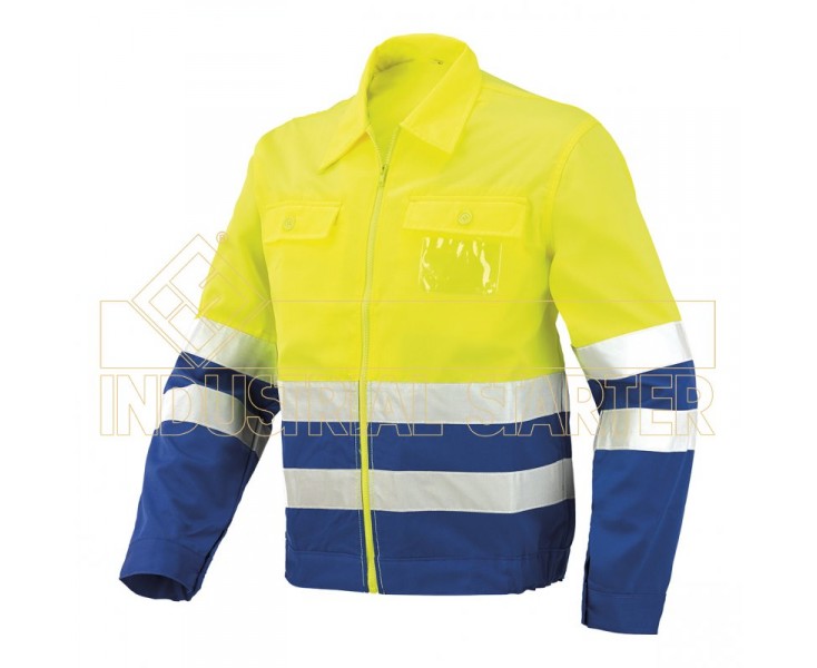 CAZADORA A.V. BICOLOR YELLOW / BLUE T-XL