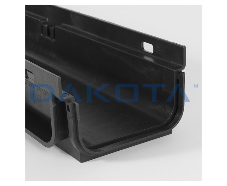 CANALON PP PLUS 100x13x7.5 BLACK SC 75/110