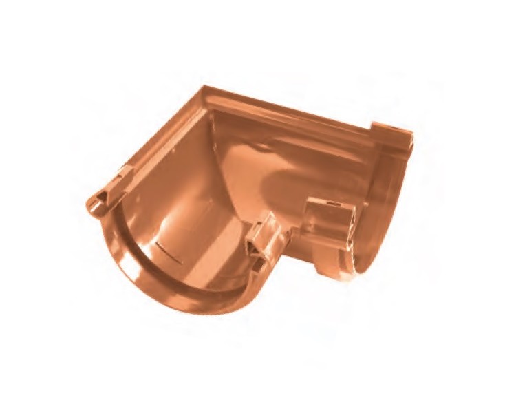 CANALON PVC G125 ANGULAR INTERNO COBRE