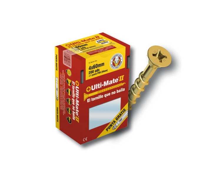 SCREW ULTI-MATE II BICROM.MADERA 4.0x025 500UD
