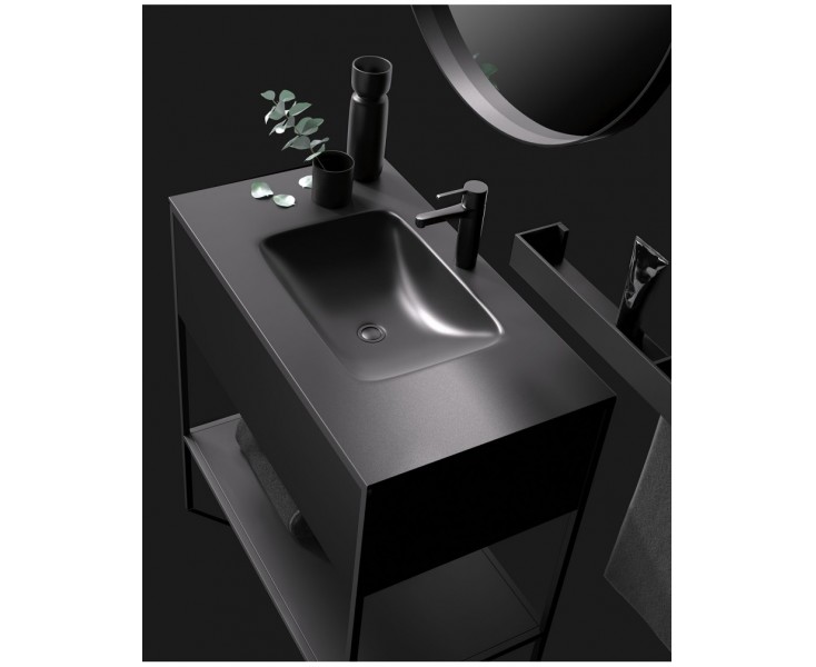TRIBECA ECB GLASS COUNTER 100x2 BLACK MATE SILK  