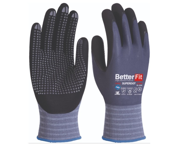 GLOVES BETTERFIT SUPERDOT BL008 T-10