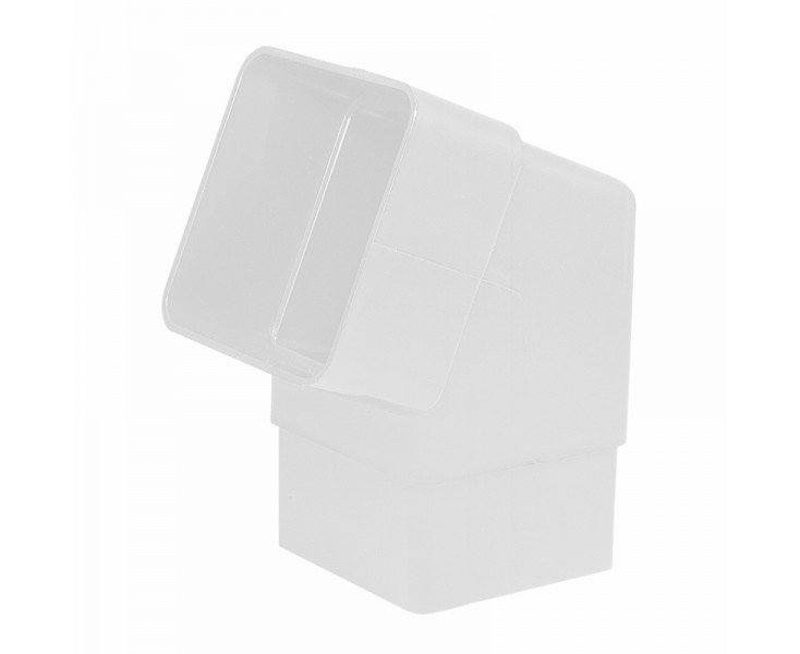 CHANNEL OMEGA SQUARE ELBOW 87º WHITE  