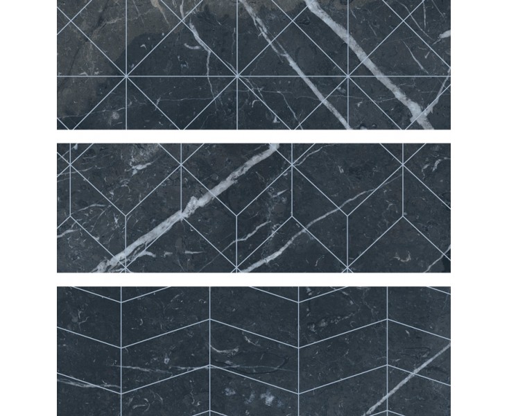 BRICK VELVET-GEO BLACK 11x33.15