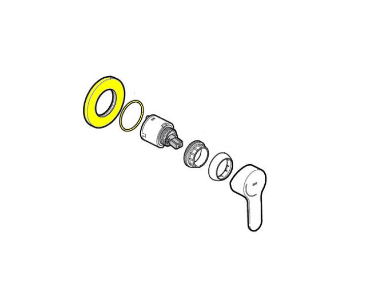 FIXING ASSEMBLY CAÑO A GRIFO L20 CROMO  