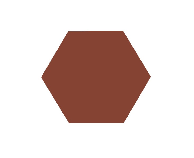 20-BRICK RED HEXAGONO 10x11.5x0.8