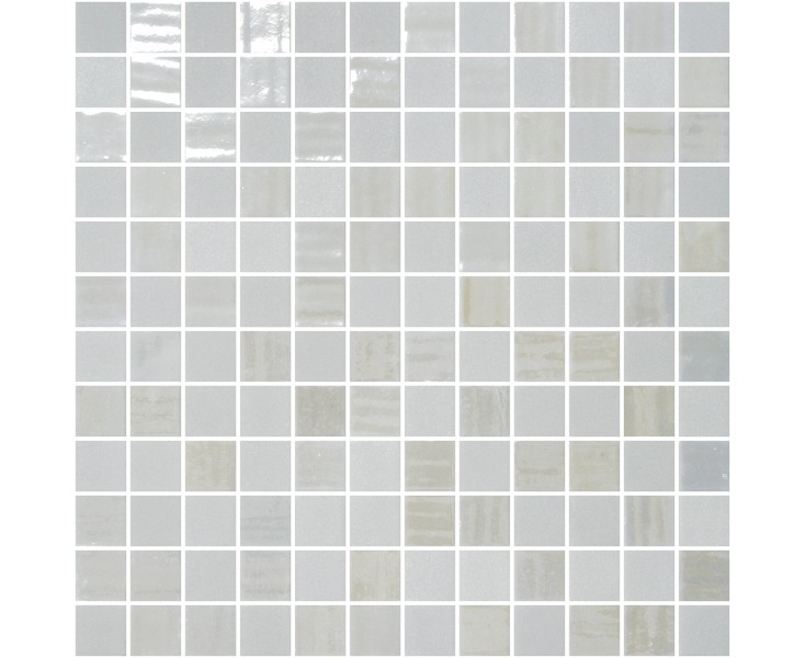 ONIX GRESITE STONEGLASS OPALO WHITE 2.5x2.5 MESH  