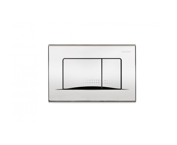 PLACA PLAN DOBLE PULSADOR EMPOTRAR CROMADA